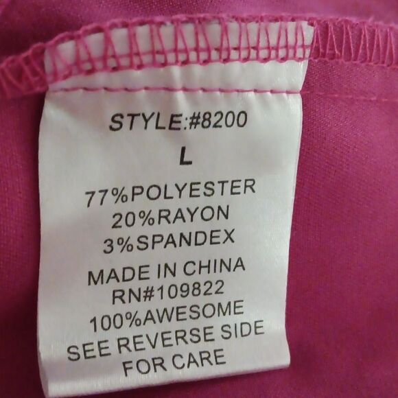 Natural Uniforns Pink Drawstring Women's Scrub Pants - Picture 5 of 7